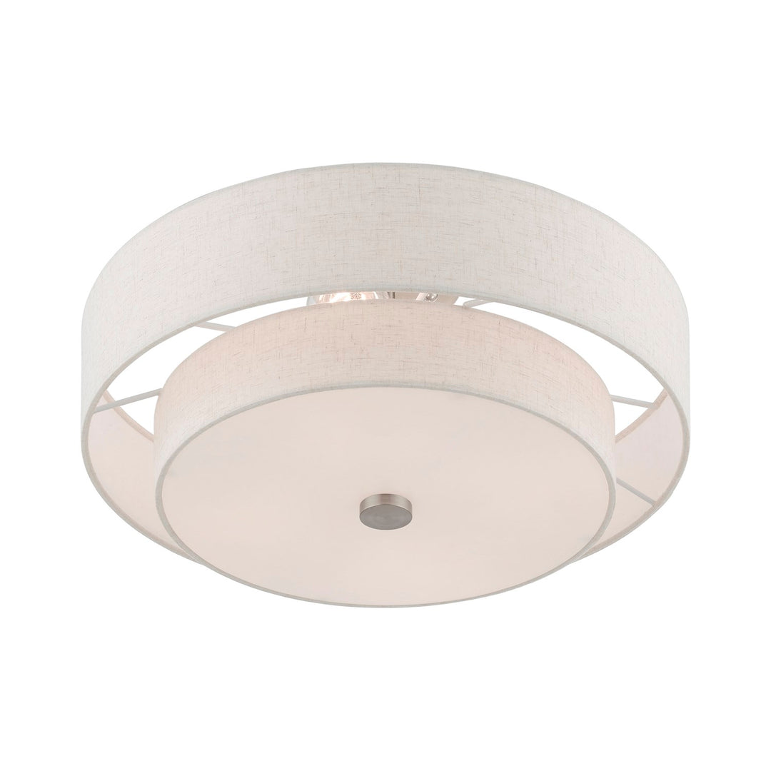 4 Light Brushed Nickel Semi-Flush