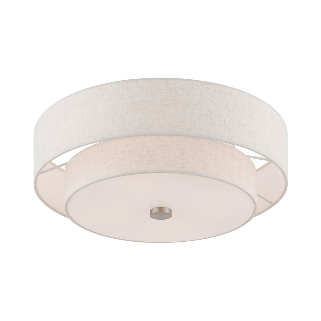 4 Light Brushed Nickel Semi-Flush