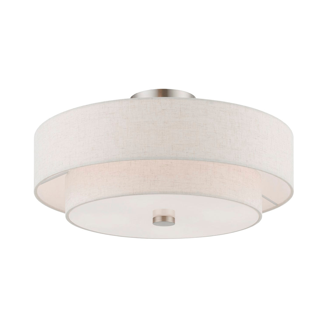 4 Light Brushed Nickel Semi-Flush