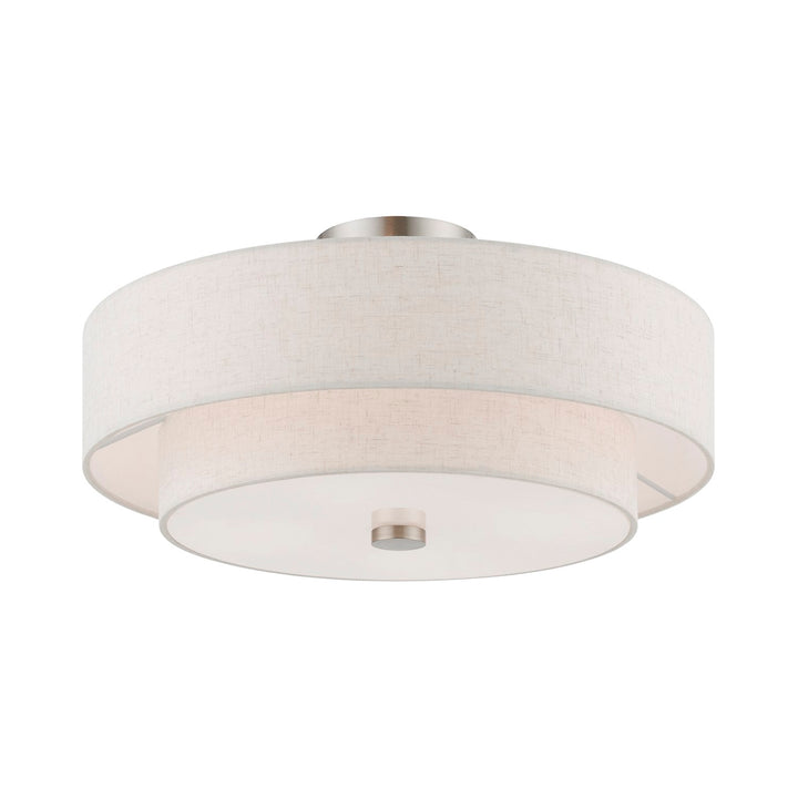 4 Light Brushed Nickel Semi-Flush