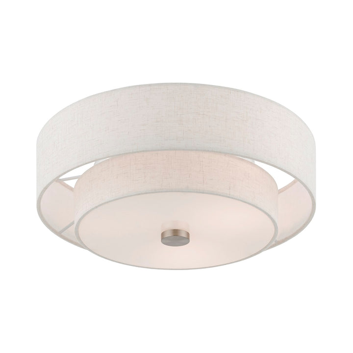 3 Light Brushed Nickel Semi-Flush