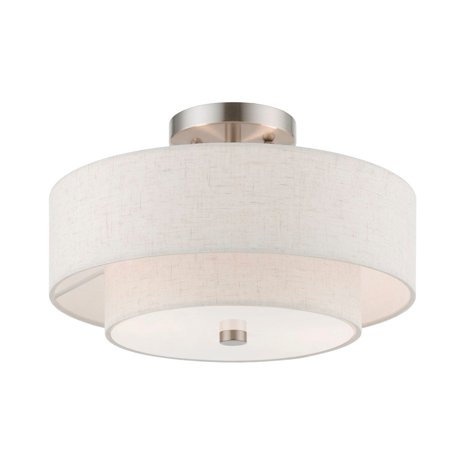 2 Light Brushed Nickel Semi-Flush
