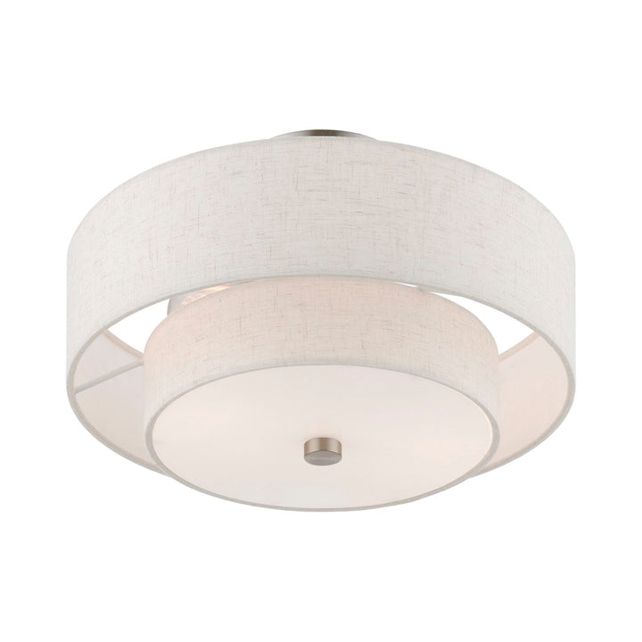 2 Light Brushed Nickel Semi-Flush