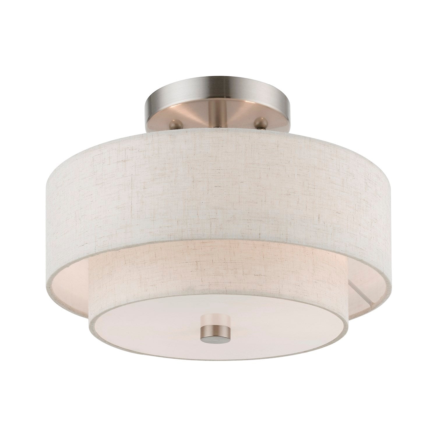 2 Light Brushed Nickel Semi-Flush
