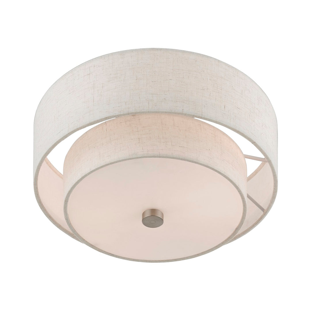 2 Light Brushed Nickel Semi-Flush