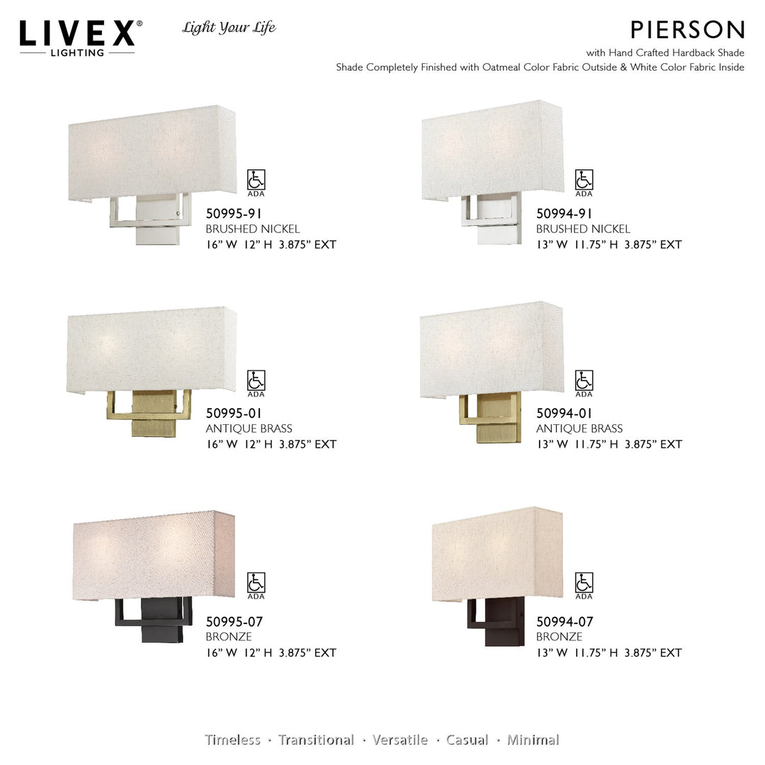 2 Light Antique Brass Ada Sconce