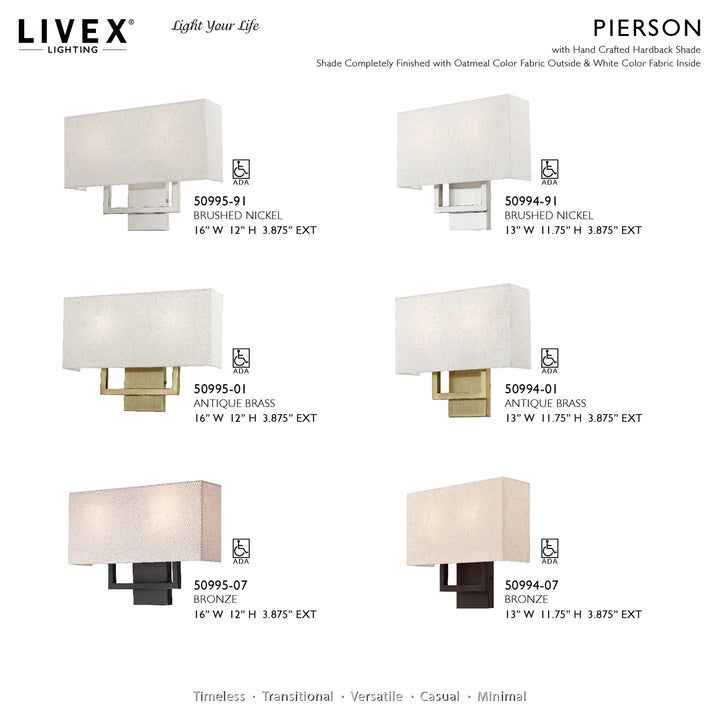2 Light Antique Brass Ada Sconce