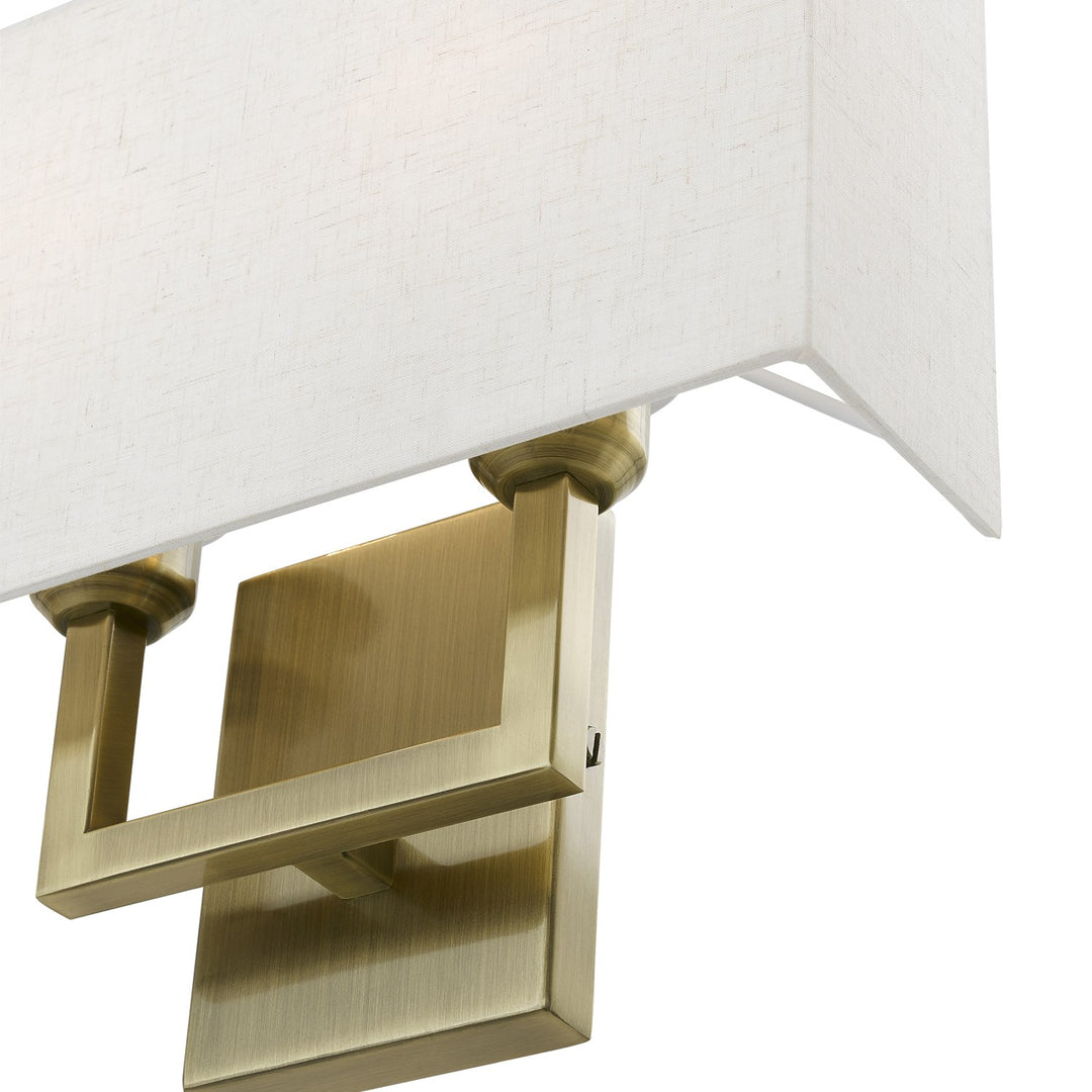 2 Light Antique Brass Ada Sconce