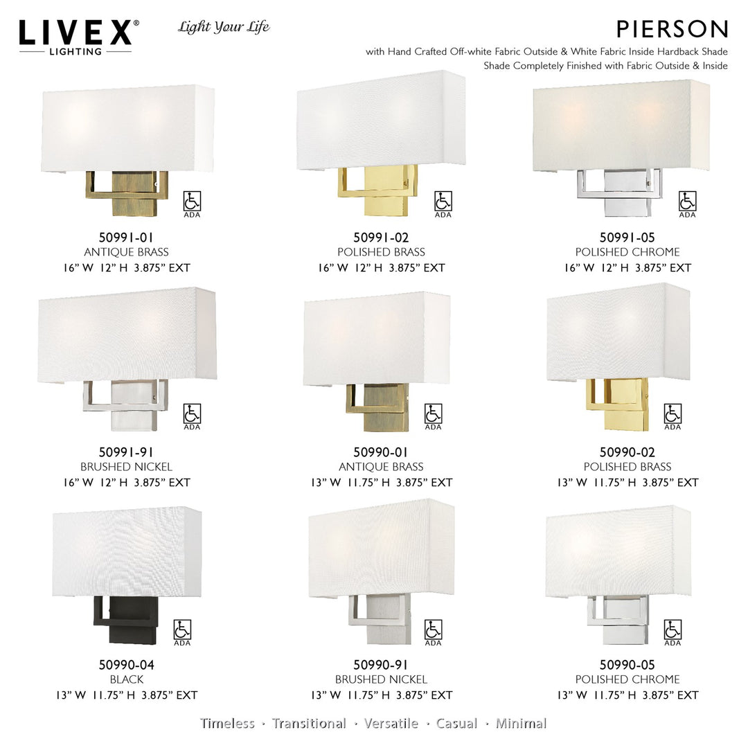 2 Light Black Ada Sconce