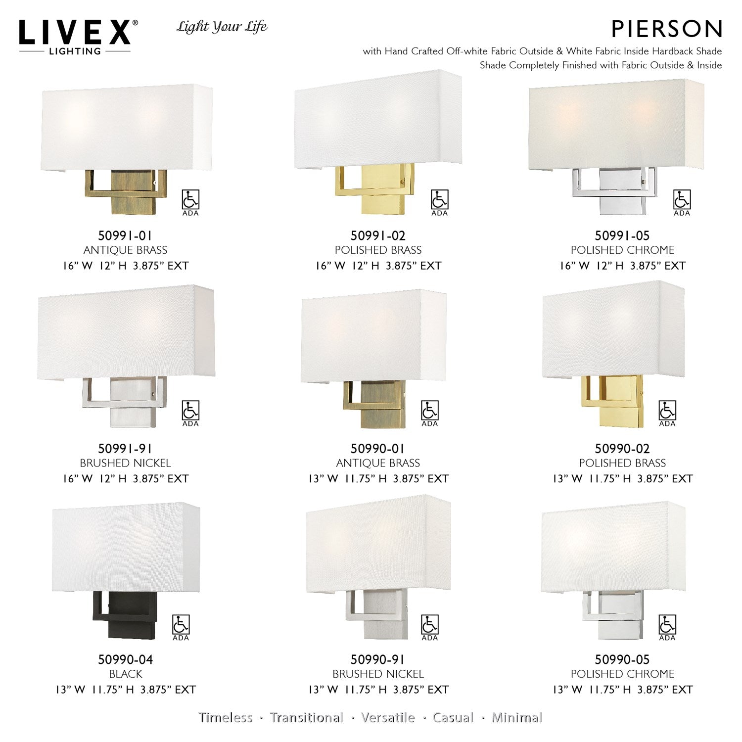 2 Light Black Ada Sconce