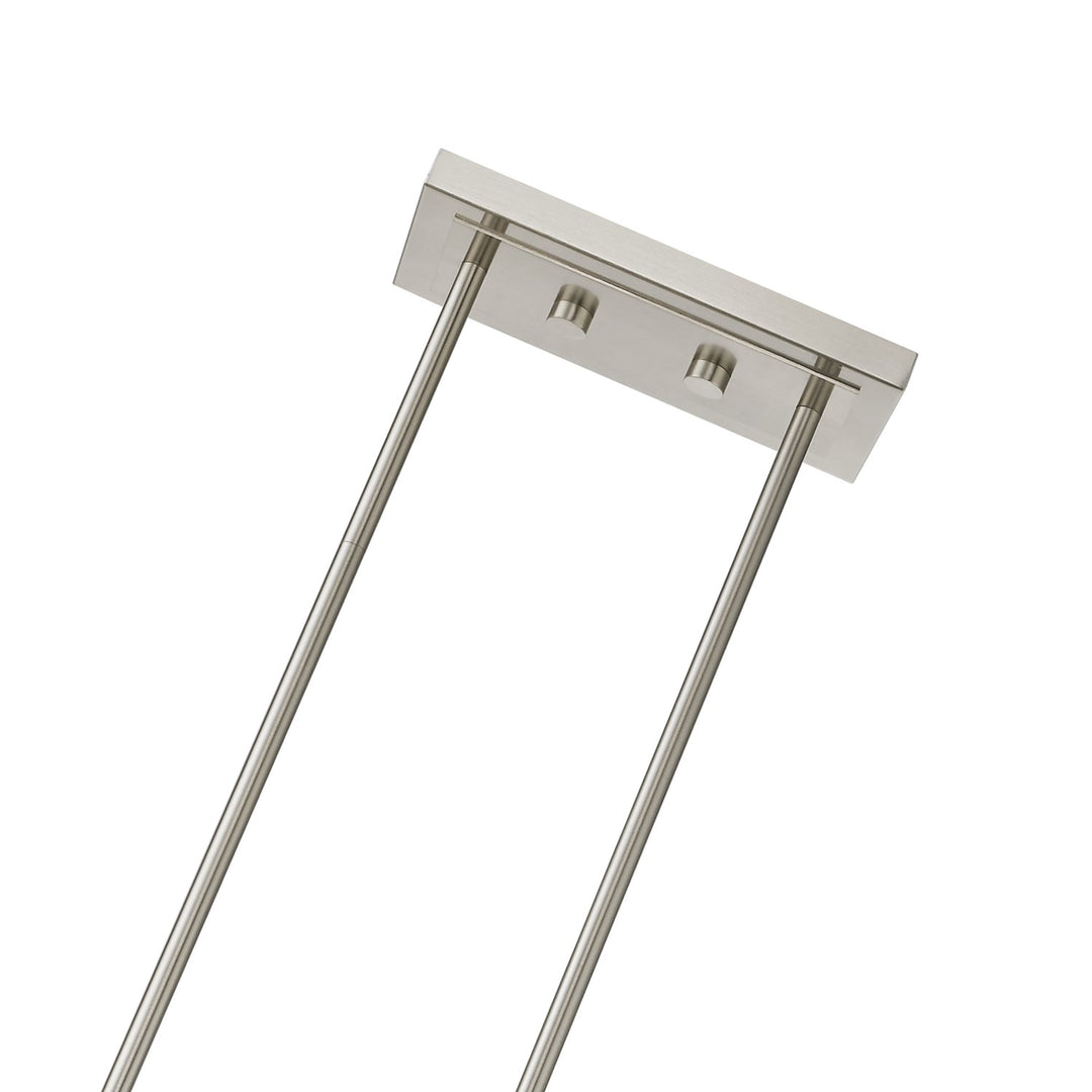 5 Light Brushed Nickel Linear Chandelier