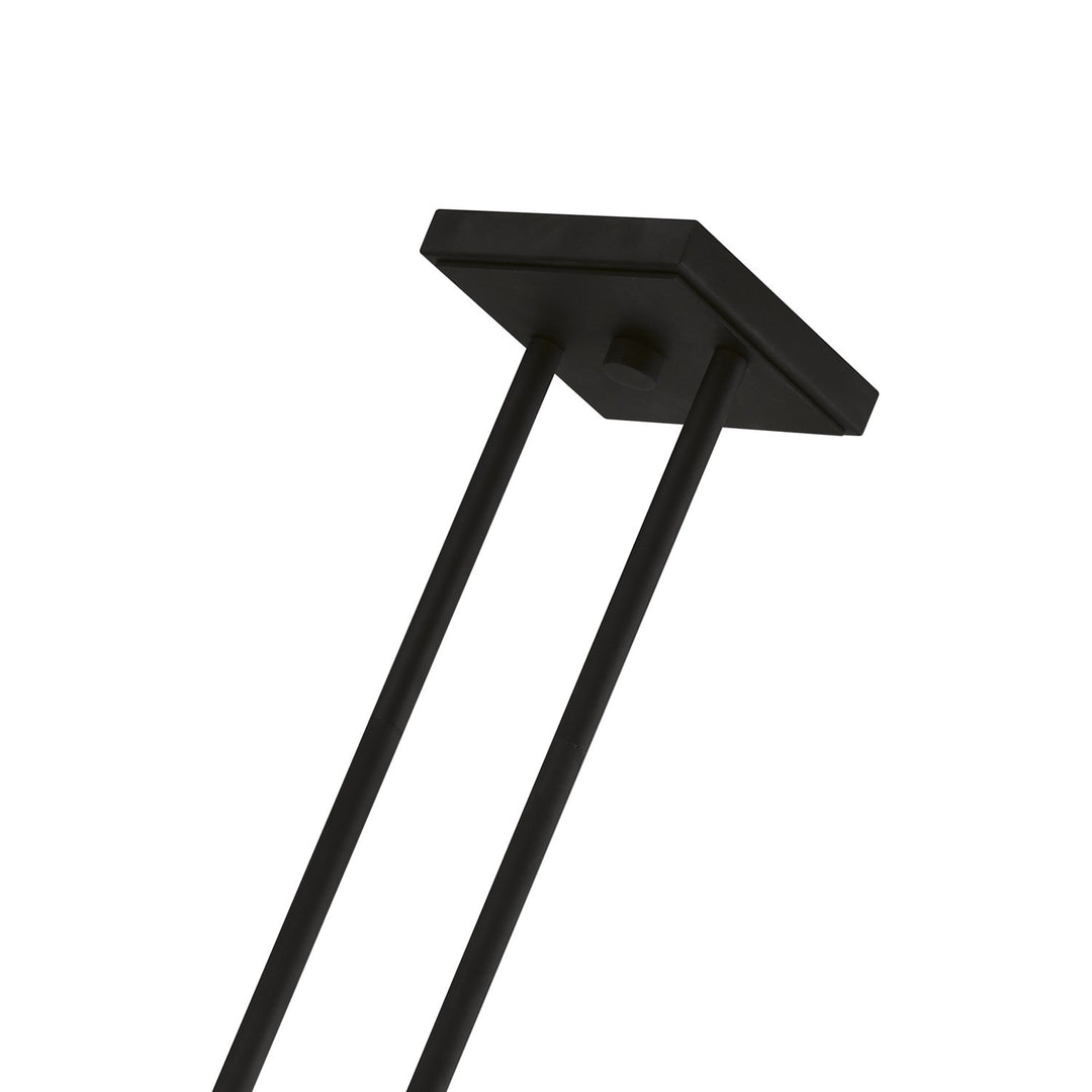 3 Light Black Linear Chandelier