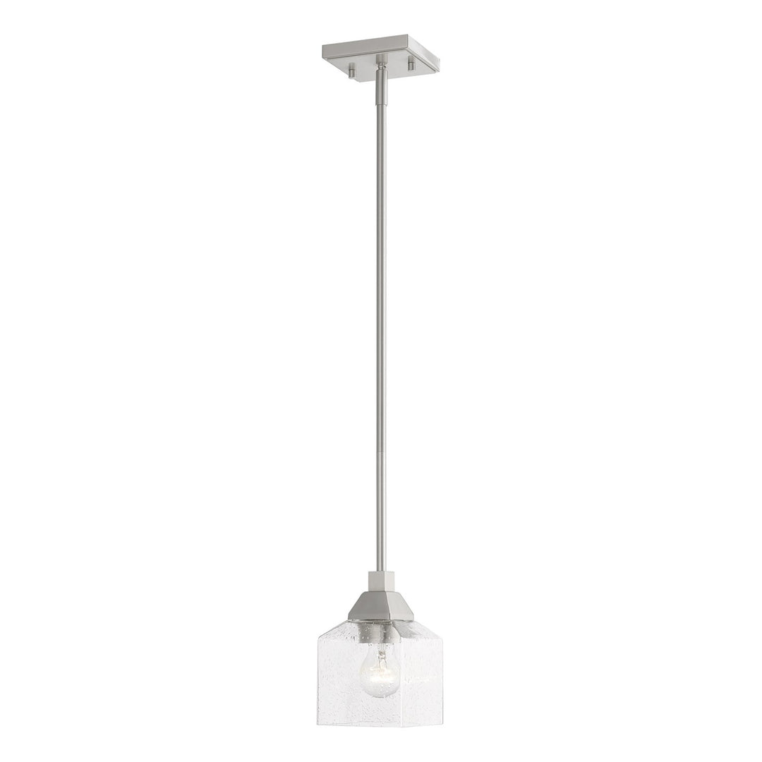 1 Light Brushed Nickel Mini Pendant by Livex Lighting
