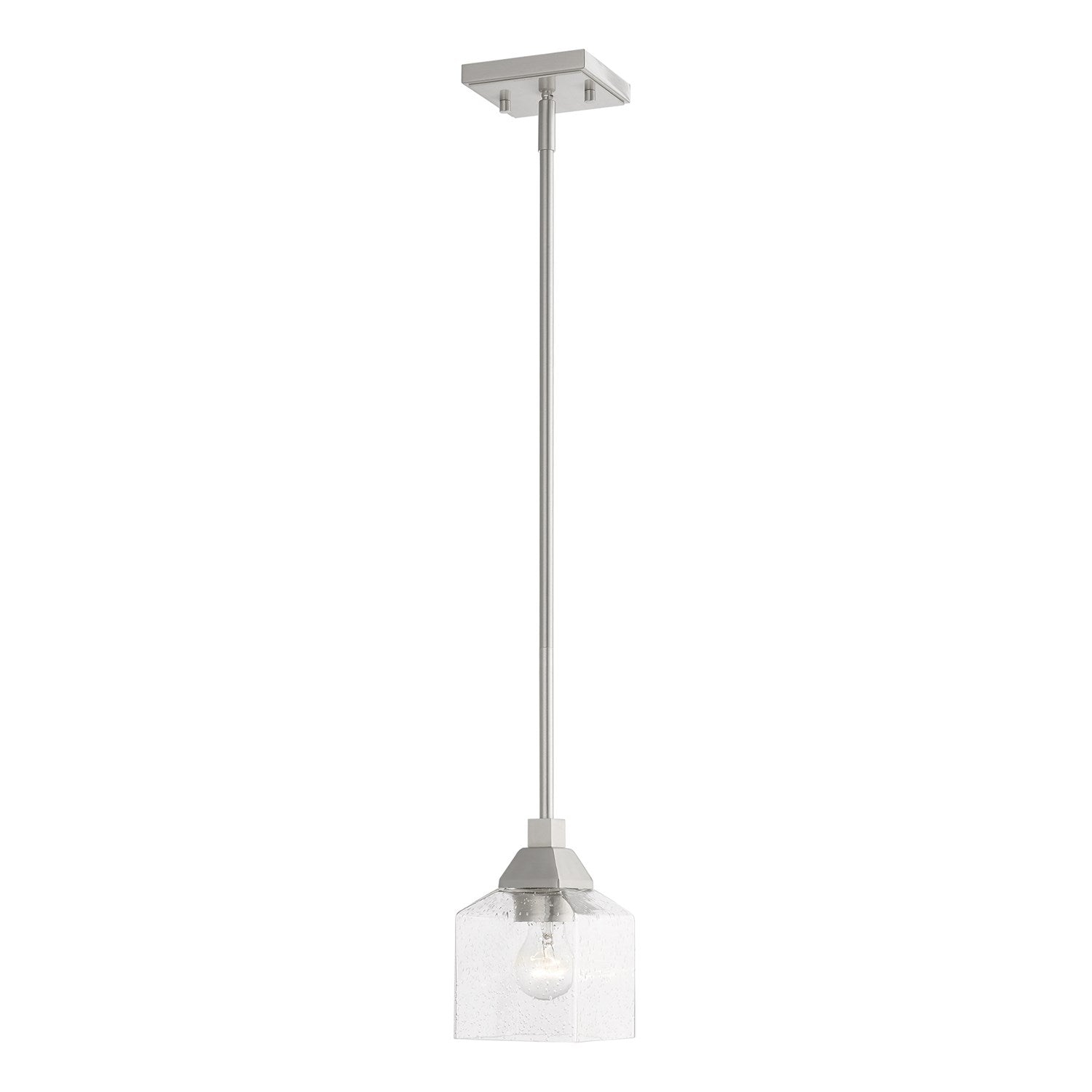 1 Light Brushed Nickel Mini Pendant by Livex Lighting