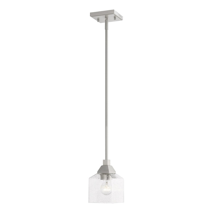 1 Light Brushed Nickel Mini Pendant by Livex Lighting
