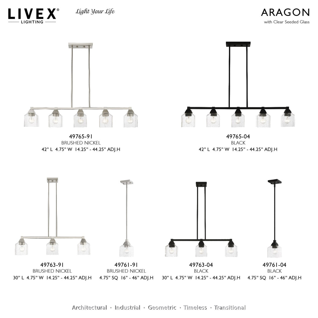 1 Light Brushed Nickel Mini Pendant