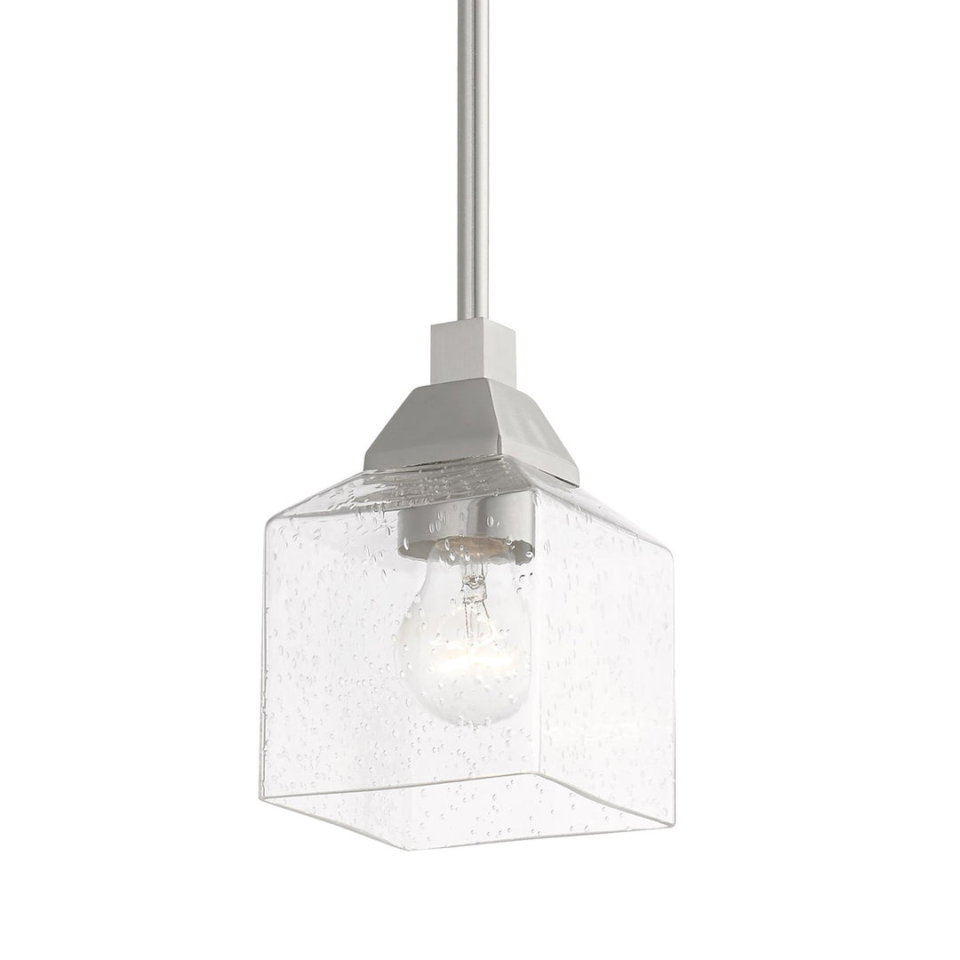 1 Light Brushed Nickel Mini Pendant