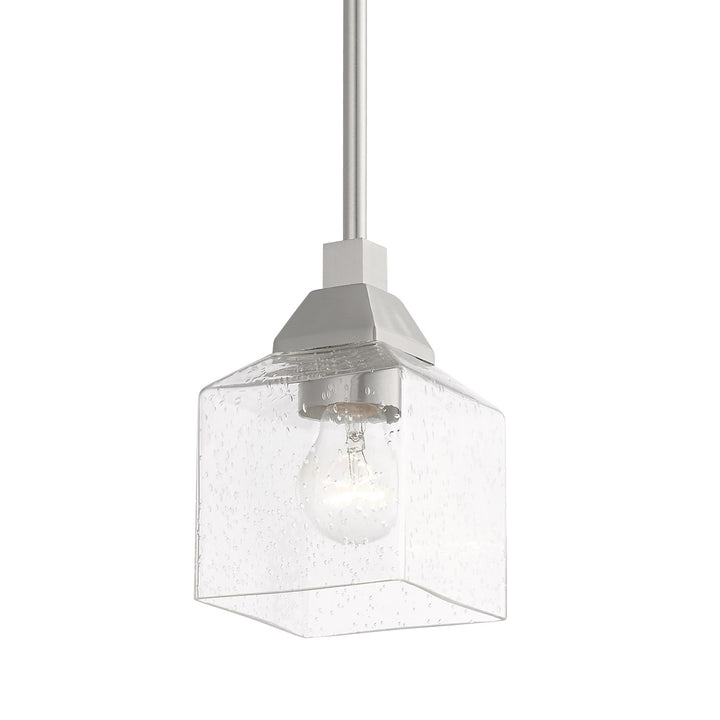 1 Light Brushed Nickel Mini Pendant