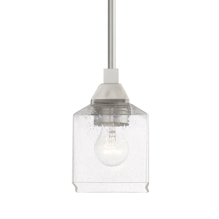 1 Light Brushed Nickel Mini Pendant