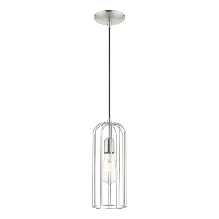 1 Light Brushed Nickel Pendant