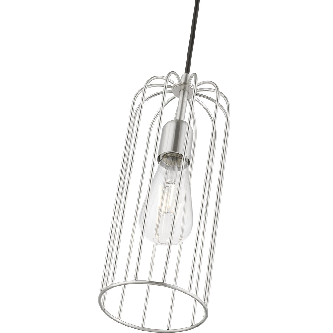 1 Light Brushed Nickel Pendant