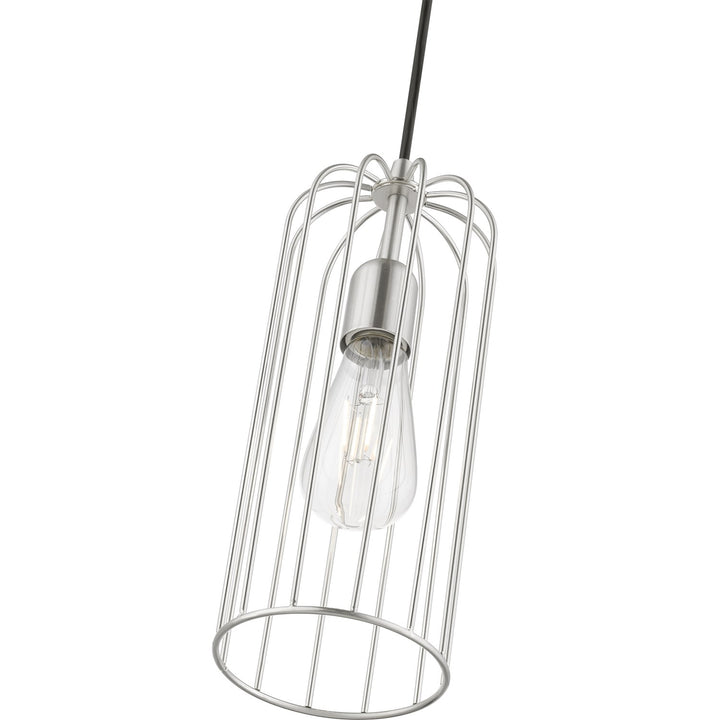 1 Light Brushed Nickel Pendant