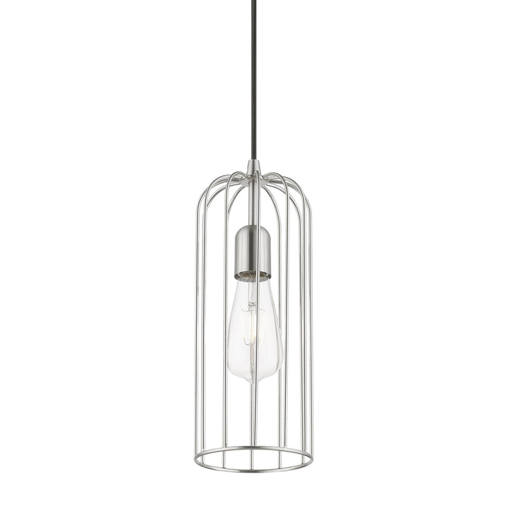 1 Light Brushed Nickel Pendant