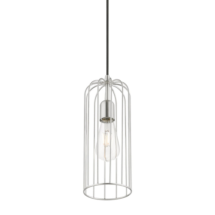 1 Light Brushed Nickel Pendant