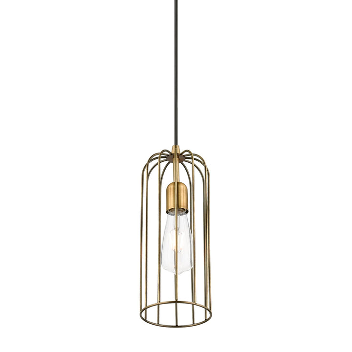 1 Light Antique Brass Pendant
