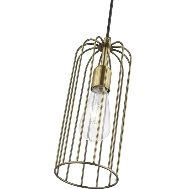 1 Light Antique Brass Pendant