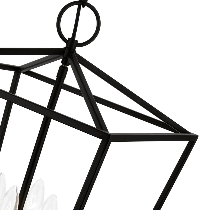 4 Light Black With Brushed Nickel Accents Chandelier
