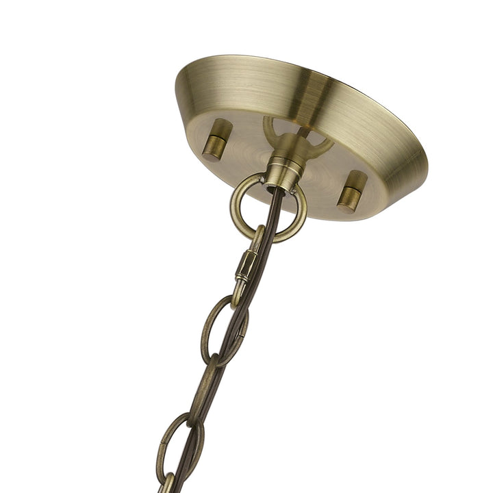 4 Light Antique Brass Chandelier