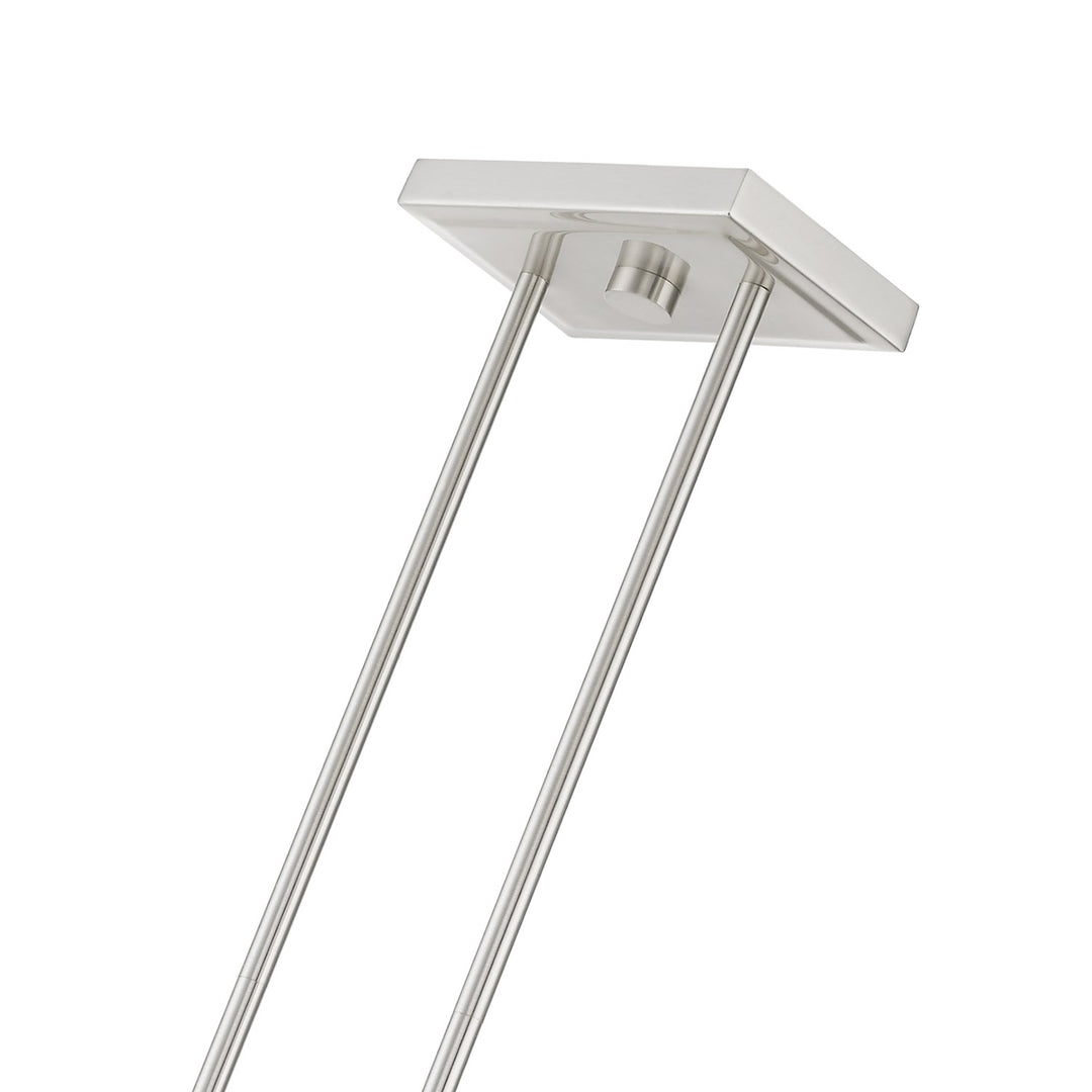 5 Light Brushed Nickel Linear Chandelier