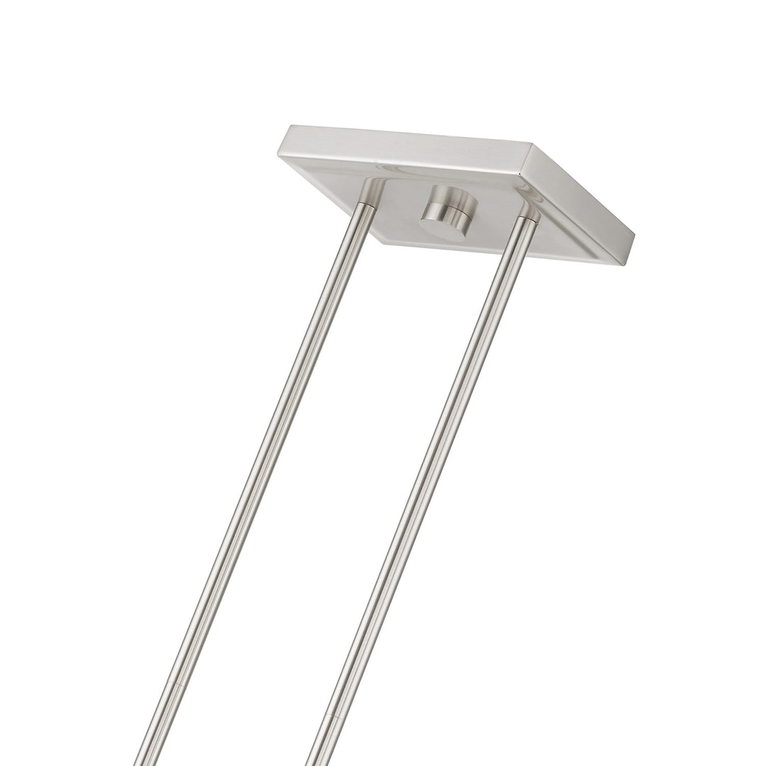 3 Light Brushed Nickel Linear Chandelier