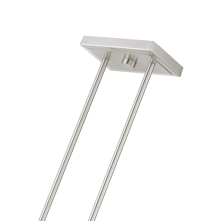 3 Light Brushed Nickel Linear Chandelier