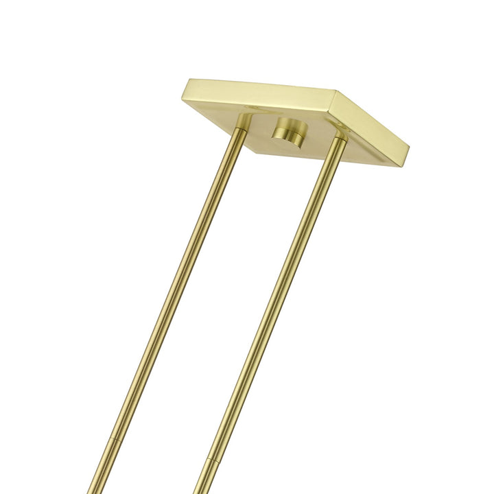3 Light Satin Brass Linear Chandelier