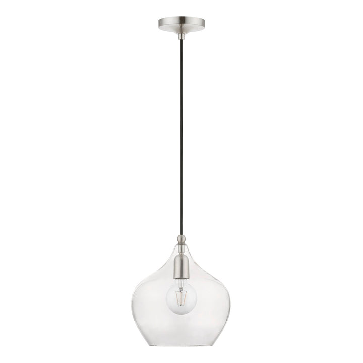 1 Light Brushed Nickel Pendant