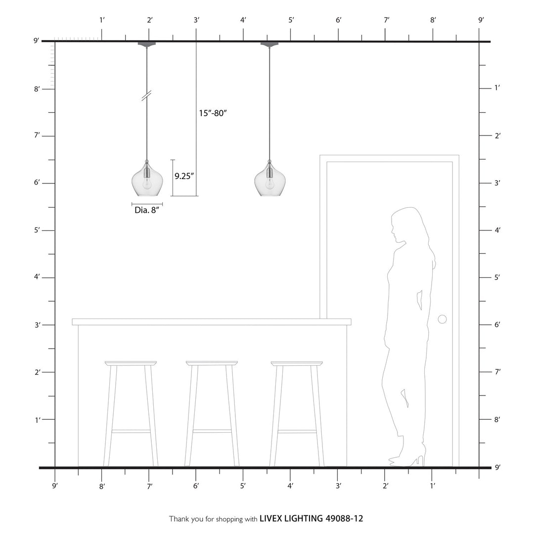1 Light Satin Brass With Polished Brass Accent Pendant