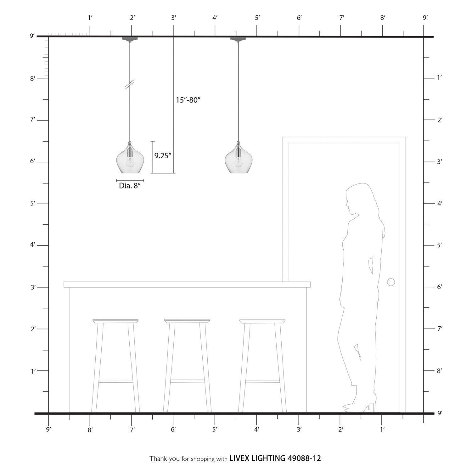 1 Light Satin Brass With Polished Brass Accent Pendant