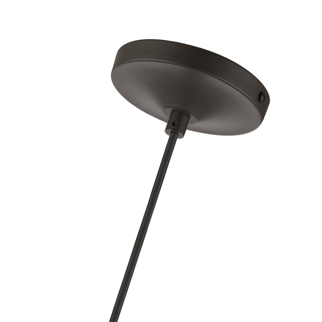 1 Light Bronze With Antique Brass Accent Pendant