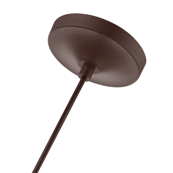 1 Light Bronze With Antique Brass Accent Pendant