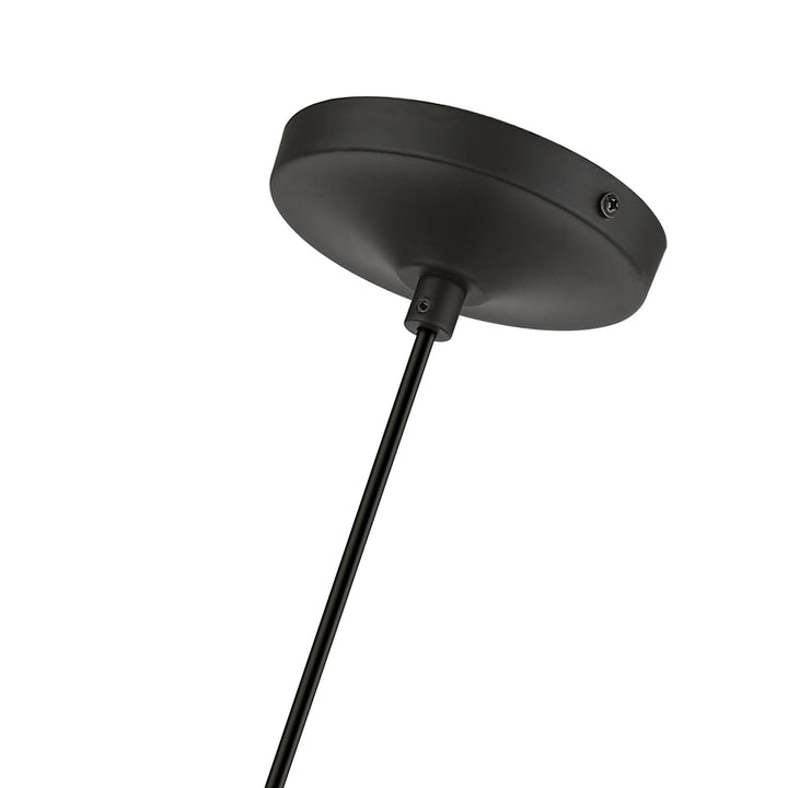 1 Light Black With Brushed Nickel Accent Pendant