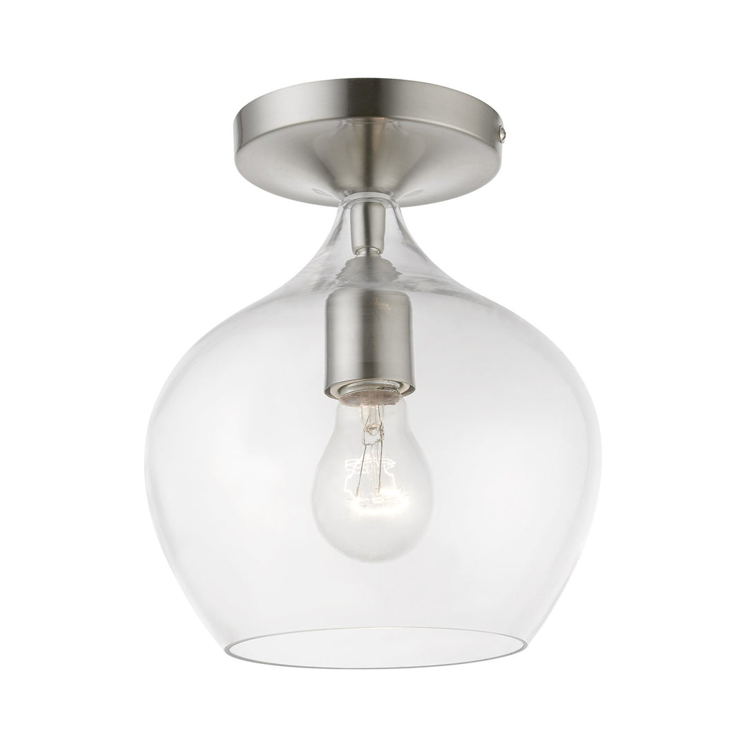 1 Light Brushed Nickel Semi-Flush by Livex Lighting