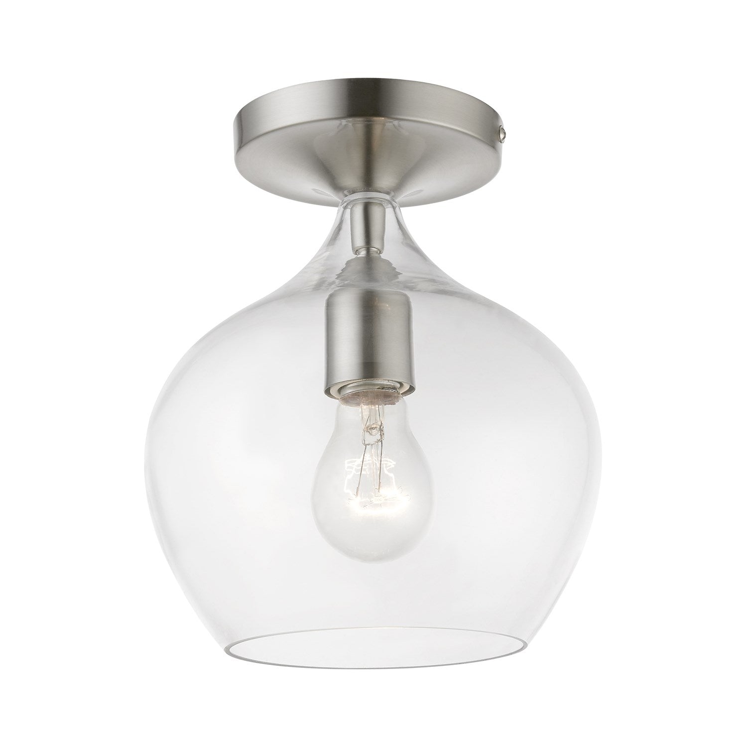 1 Light Brushed Nickel Semi-Flush by Livex Lighting