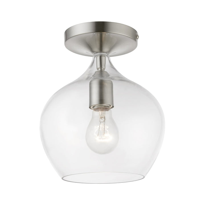 1 Light Brushed Nickel Semi-Flush by Livex Lighting