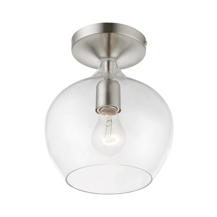 1 Light Brushed Nickel Semi-Flush