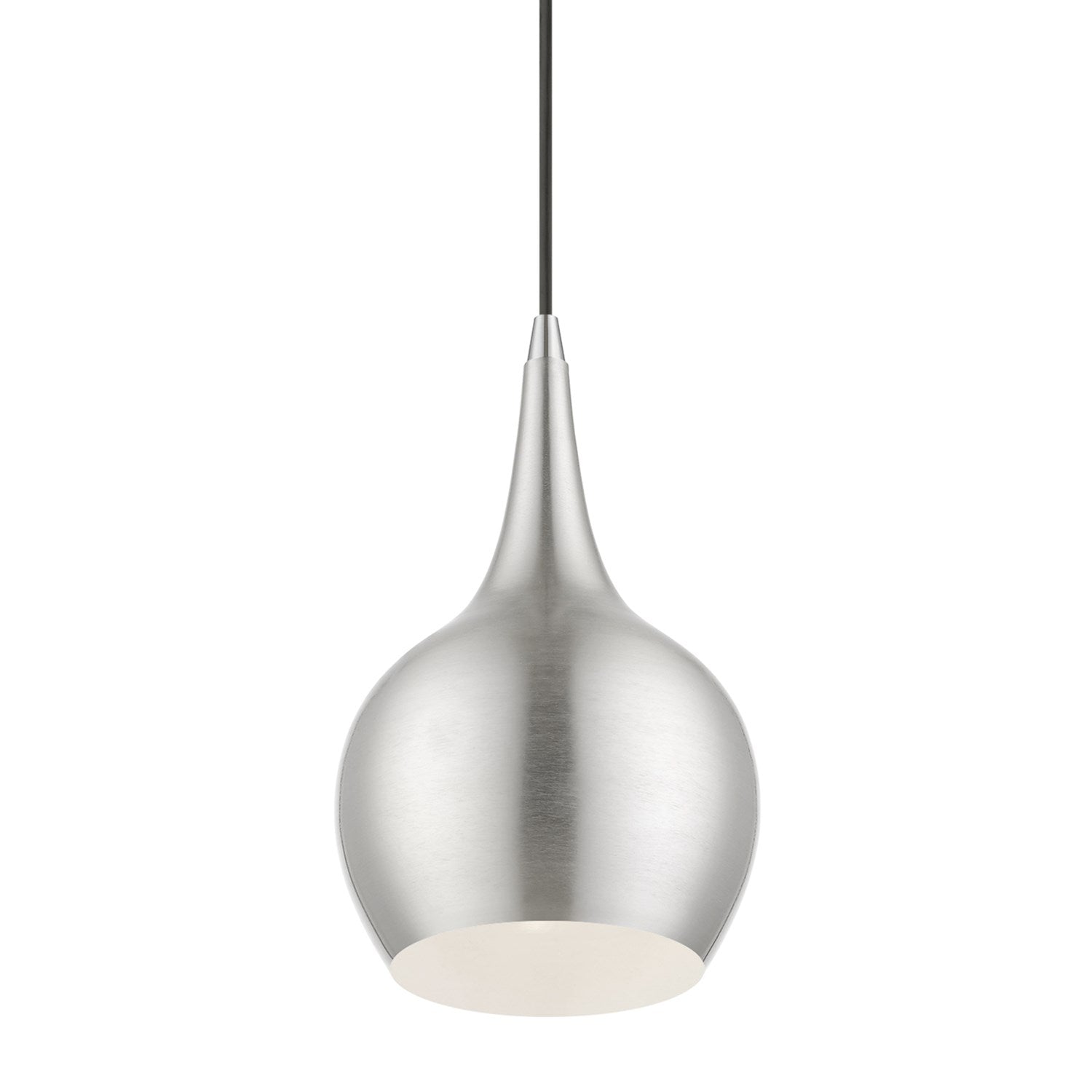 1 Light Brushed Nickel With Polished Chrome Accents Mini Pendant