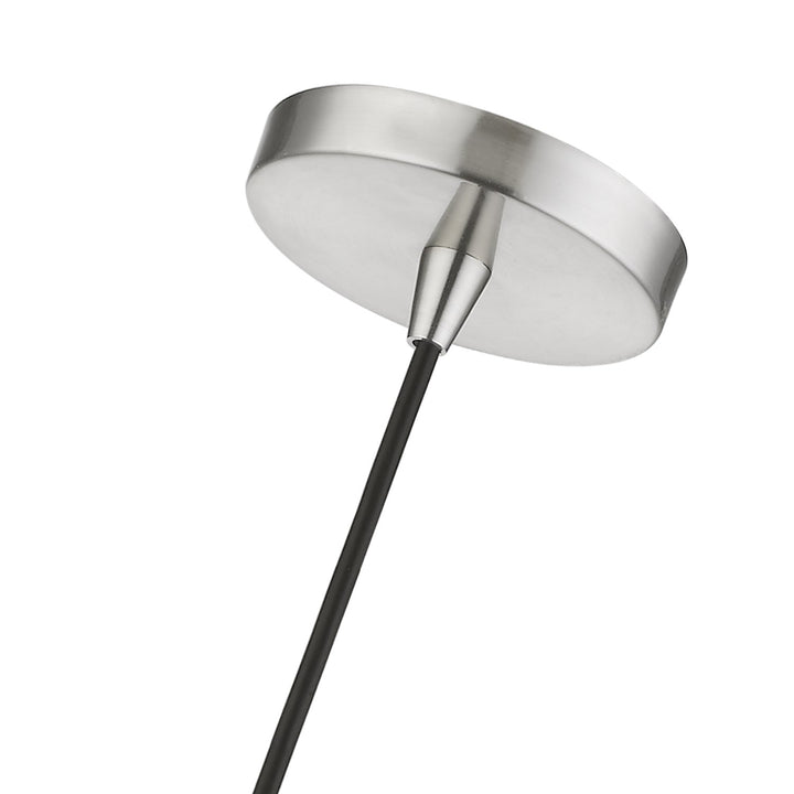 1 Light Brushed Nickel Sphere Pendant