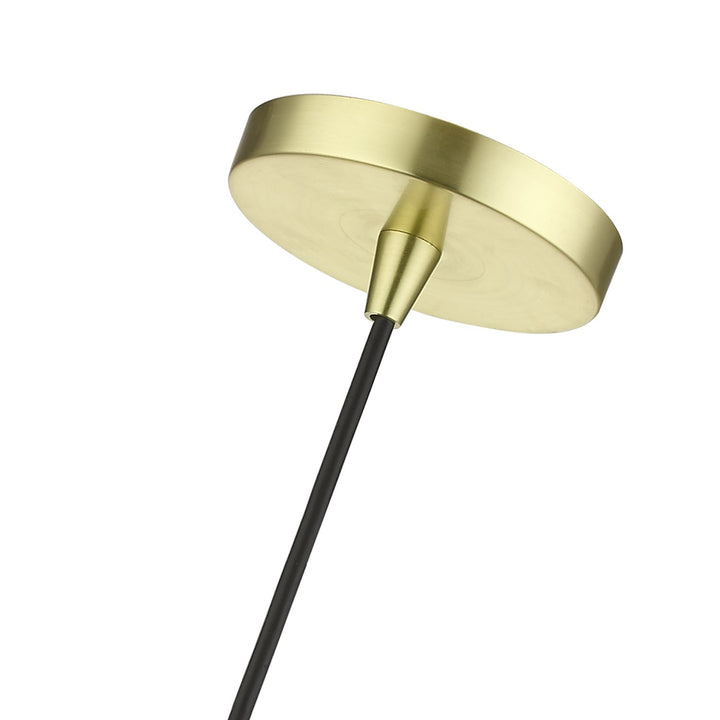 1 Light Satin Brass Sphere Mini Pendant
