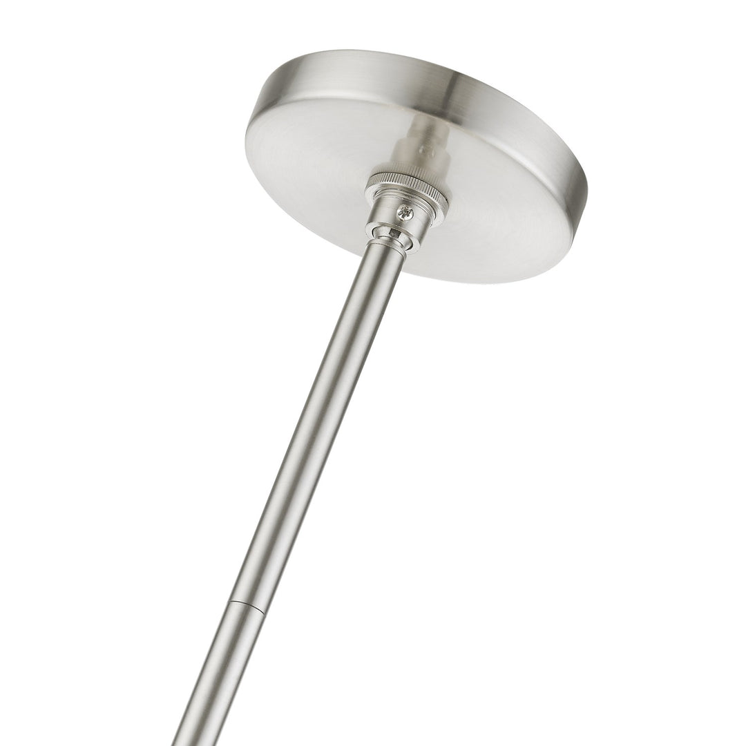 8 Light Brushed Nickel Large Foyer Chandelier